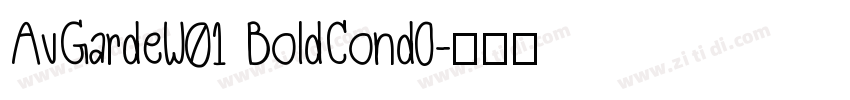 AvGardeW01 BoldCondO字体转换